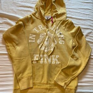 Soft yellow PINK hoodie